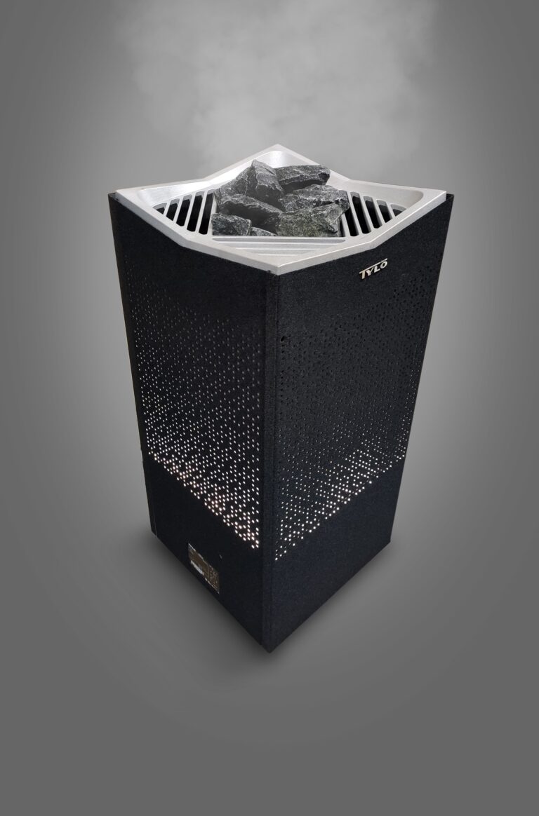 Un sauna Poêle noir et moderne Tylö Crown Elite